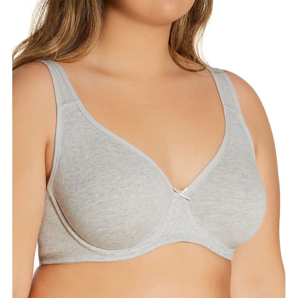 Fruit Of The Loom Beyond Soft Cotton Unlined Underwire Bra - Heather Grey